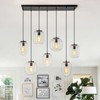 LLHZSY Black Island Pendant Chandelier 35 2/5" Wide Modern Industrial 7-Light Fixture for Dining Room Kitchen - 2 of 4