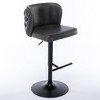 Swivel Barstools Set Of 2, Adjusatble Seat Height, Modern PU Upholstered Bar Stools With The Whole Back Tufted - 4 of 4