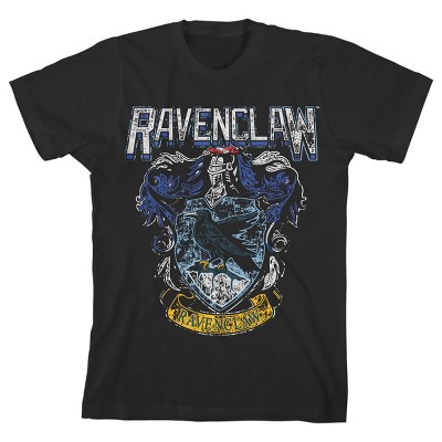 Harry Potter Ravenclaw Crest Grunge Black T-shirt Toddler Boy To Youth ...