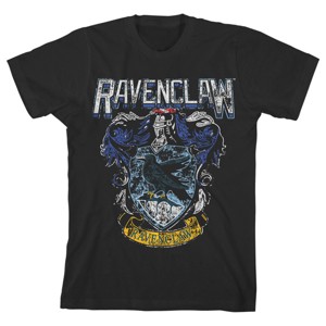Harry Potter Ravenclaw Crest Grunge Black T-shirt Toddler Boy to Youth Boy - 1 of 3