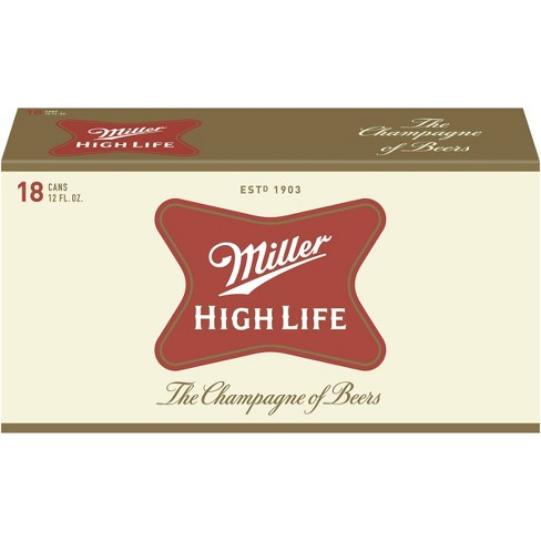 Miller High Life Beer 18pk 12 Fl Oz Cans Target