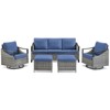Buenhomino Outdoor Patio Furniture Sets, All-Weather PE Wicker Seating with Swivel Chairs, Sofas, Ottomans & Tables for Garden, Deck & Porch - 3 of 4