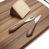 Nambé Curvo Cheese Set, 7.5 & 8 Inch - Cheese Knife & Fork with Acacia Wood Handles & Stainless Steel Tips, Elegant Serving Utensils - 2 of 4