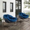 CAVINAS Cotton Rattan Glider Rocking Chair with Mid-Height Backrest,Upholstered Rocking Chair,Nursery Accent Chair for Bedroom - 2 of 4