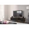 Montreal TV Stand for TVs up to 60" Dark Brown/Black - Polifurniture: Modern Media Console with Storage - 4 of 4