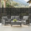 Wooakway 47" x 72" Black Metal Garden Trellis Privacy Screen Indoor Outdoor Room Divider Lattice Panel - 2 of 4