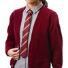 Spooky Central Maroon Red Striped Necktie with Glitter for Halloween Costumes, School Uniform - 2 of 4