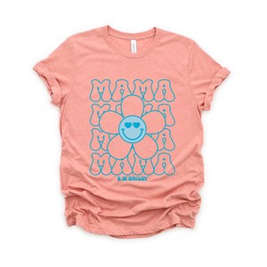 Simply Sage Market S.W.Smiley Mama Stacked Flower Short Sleeve Tee - 1 of 4