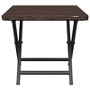 vidaXL Folding Table Brown 17.7"x13.8"x12.6" Poly Rattan - 4 of 4