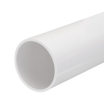 Unique Bargains PVC Water Plumb DIY Crafts High Impact Rigid Round Pipes 8" Length