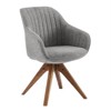 HOMLUX Natural Decor Accent Chair Pyramid Swivel Dining Chair with Beech Wood Legs For Bedroom,Home Office,Kitchen - 2 of 4
