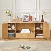 Runesay 64" Modern Wood Vertical Stripe TV Stand with Large Storage Space for Living Room, Bedroom, or Entryway - 4 of 4