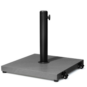 Pellebant Patio Umbrella Base 40lbs Umbrella Stand with Wheels Heavy Duty Concrete Stand - 1 of 4
