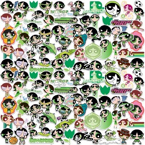Powerpuff Girls Buttercup 100ct Vinyl Large Deluxe Stickers Variety Pack - 1 of 4