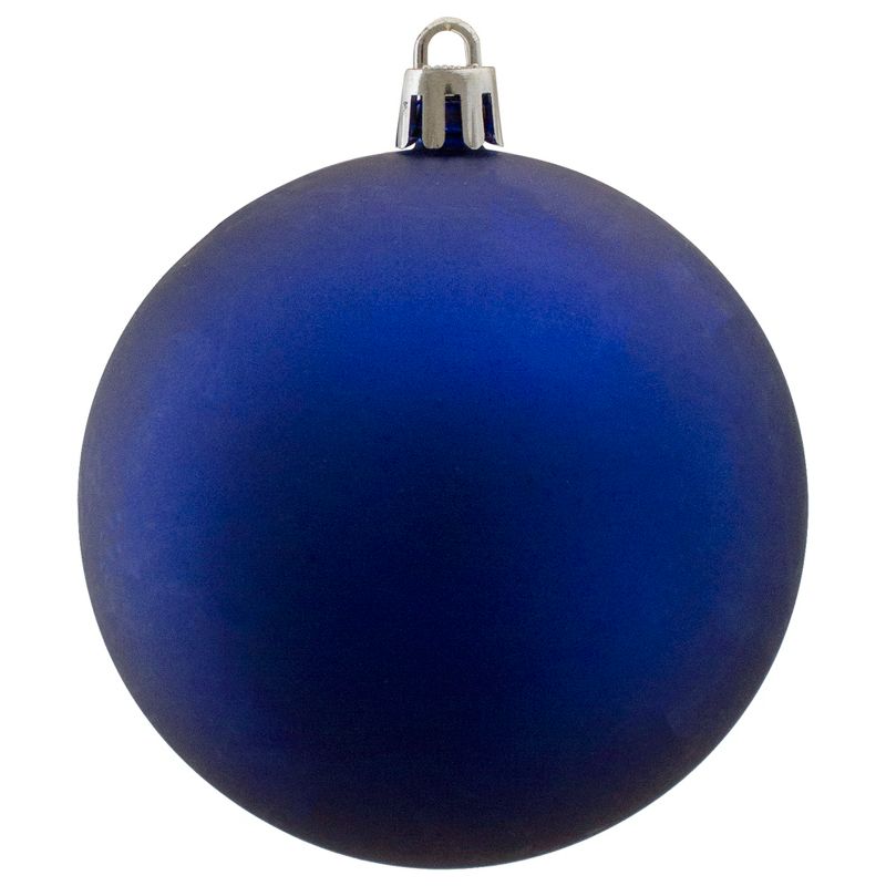 Northlight 32ct Matte Royal Blue Shatterproof Matte Christmas Ball Ornaments 3.25" (80mm), 3 of 4