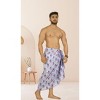 LA LEELA Men's 4th of July USA Patriotic Peace Sign Swimwear Summer Sarong Swim Trunk Pareo Beach Wrap One Size Regal - 3 of 4