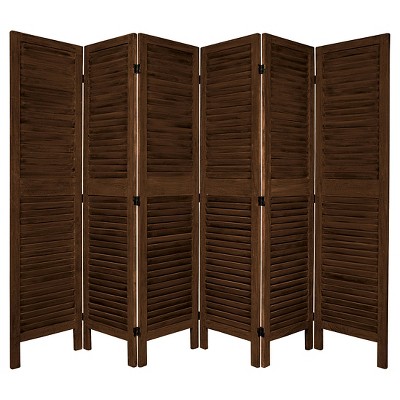 5 1/2 ft. Tall Classic Venetian Room Divider - Burnt Brown(4 Panel)