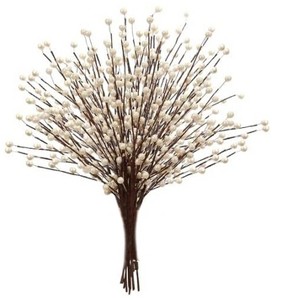 Aoibox 12pcs Artificial White Berry Stems for Christmas Tree Holiday Centerpiece Garland Wreath DIY Winter Floral Decor - 1 of 4