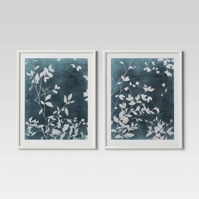 8 X 10 Sketch Flowers Framed Wall Canvas Tan - Threshold™ : Target