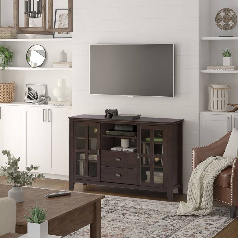 Stratford Solid Wood Tall TV Stand for TVs up to - WyndenHall, 4 of 13