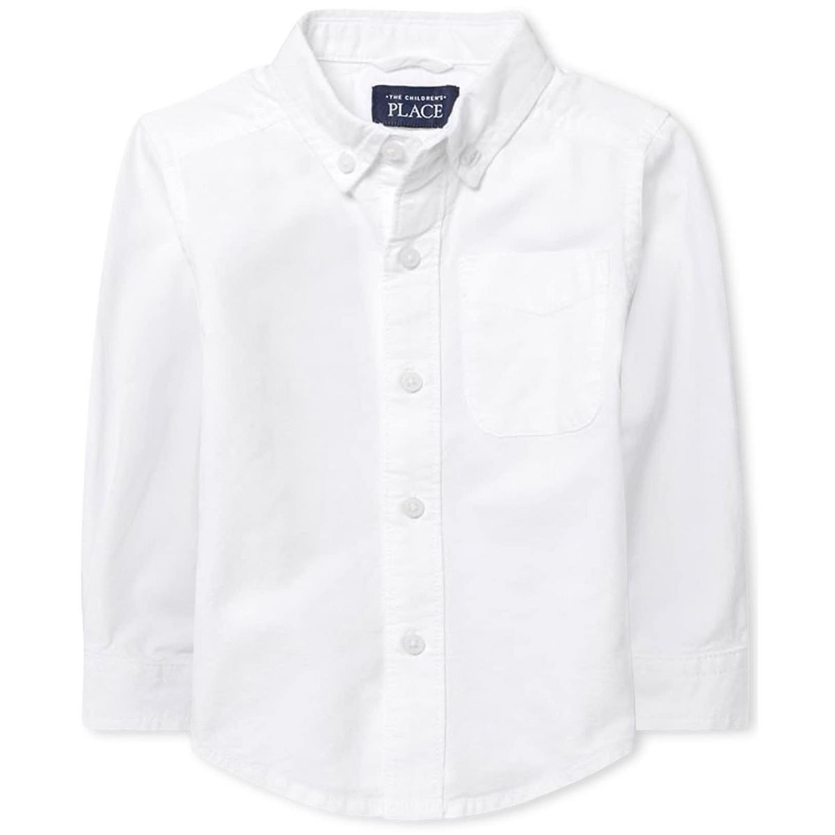 The Children's Place Toddler Boys Uniform Long Sleeve Oxford Button Down Shirt - thumbnail 6