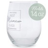 Elanze Designs Best Mamaw Ever Tested Guaranteed 14 Ounce Blue Stemless Wine Glass Tumbler - 2 of 2