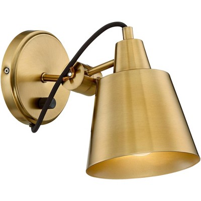 Warm Brass 12" Direct Wired Electric Wall Sconce