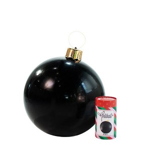 Holiball 18" Outdoor Decorative Sculpture Black - 1 of 1