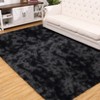 Fluffy Shaggy Rug: Tie-Dyed Furry Non-Shedding Plush Rug – Fuzzy Accent Carpet for Living Room, Bedroom | Soft Feet-Friendly Home Decor Floor Cover - 3 of 4