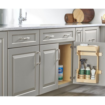 Rev-A-Shelf Dual Shelf Under Sink Organizer for Kitchen and Bathroom Cabinets, 42" Sink Base Vanity Storage, Inside Door Mount, Maple Wood, 4SBSU-21 — фото 4