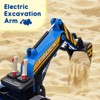 Ride On Excavator for Kids, 4WD Electric Excavator Toy, 12V Battery Powered Construction Truck Digger with Remote Control - 2 of 4