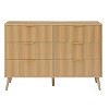 Hommoo 6 Drawers Double Dressers Natural - 4 of 4