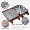 2pc/3pc/4pc ABS Hard Shell Luggage Sets, Front Opening Suitcase with USB Port, Cup Holder and Spinner Wheels 4W -ModernLuxe - 4 of 4