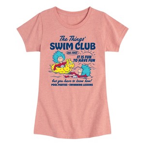 Girls' - Dr. Seuss - The Things Swim Club Fitted Short Sleeve Graphic T-Shirt - 1 of 4