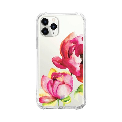 OTM Essentials Apple iPhone 11 Pro/X/XS Tough Edge Florals &#38; Nature Clear Case - Brilliant Bloom Red