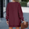 Womens Long Sleeve Zipper Slit Oversized Sweatshirt Casual Pullover Zipper Hoodies - 2 of 3