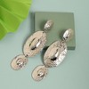 SOHI Women's Metallic Silver Party Drop Earrings - 2 of 4