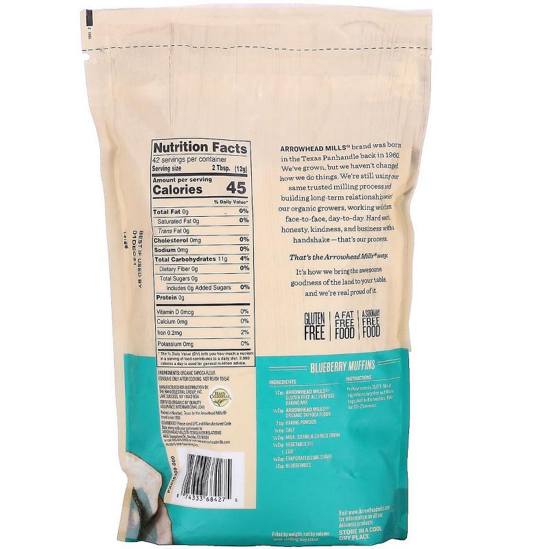 Arrowhead Mills Organic Tapioca Flour - Gluten Free 16 oz Pkg, 2 of 3