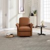 Lyngins Linen Swivel Accent Chairs with Wood Base,Upholstered Swivel Arm Chairs for Living Room,Bedroom - 2 of 4