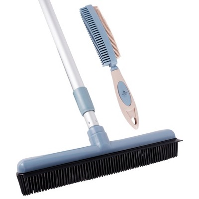 Pet Hair Removal Rubber Broom With Built In Squeegee 1 Floor - Temu