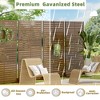 47-inches W x 72-inches H Brown Galvanized Sheet Screen Outdoor and lndoor Divider for Balcony Patio Garden Room Divider (Classic Shutter) - 4 of 4