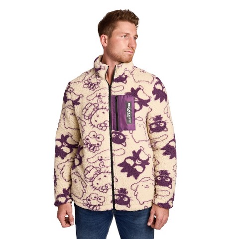 Sanrio Hello Kitty & Friends All-Over Character Print Men's Long Sleeve Outerwear Jacket-Small