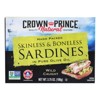 Crown Prince Natural Skinless & Boneless Sardines in Pure Olive Oil - Case of 12/3.75 oz - 2 of 4