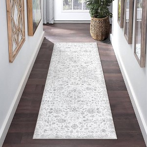 Vintage Medallion Area Rug Washable Rug Non-Slip Foldable Throw Carpet Oriental Floral Print Floor Cover - 1 of 4