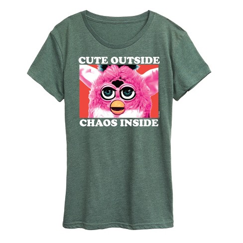 Women's - Furby - Cute Inside Chaos Inside Short Sleeve Graphic T-Shirt - image 1 of 4