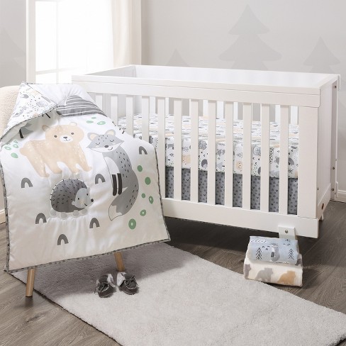 The Peanutshell 5 piece Woodscape Baby Crib Bedding Set For Boys And Girls With Extra Sheet Quilt And Blanket Target