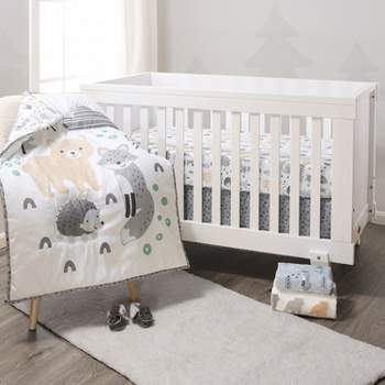 The Peanutshell 5-Piece Woodscape Baby Crib Bedding Set for Boys and Girls with Extra Sheet, Quilt and Blanket