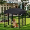 Extra Large Welded Wire Dog Kennel Anti-rust Metal Pet Playpen Outdoor Anti-UV Heavy Duty Dog Crate House Waterproof - 2 of 4