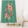 Sun Lee Art Wild Blush Cheetahs Shower Curtain Green - Deny Designs - 2 of 2