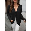 Women's Casual Long Sleeve Knitted Cardigan, Open-Front Loose Fit Sweater Jacket for Daily Wear - 3 of 4